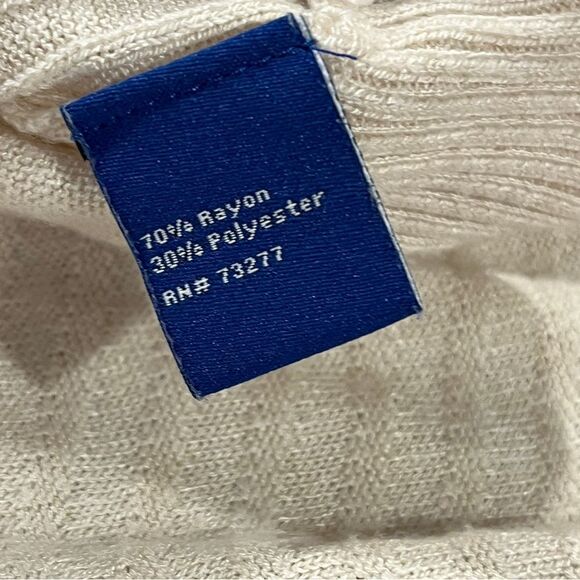 Clearance!!! Apt 9 Cream Ribbed Knit long sleeve Sweater size medium - Picture 10 of 12